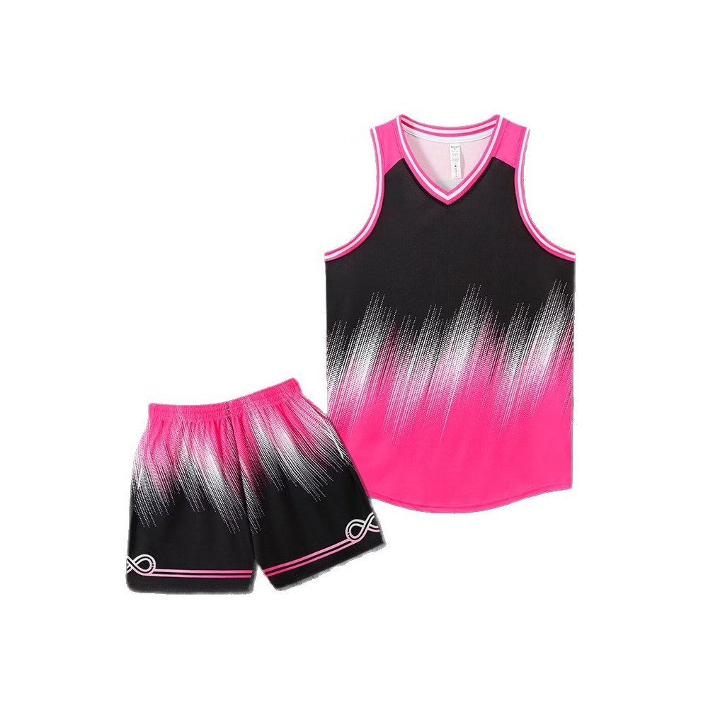 Custom basketball jersey set showing fan version fit and design