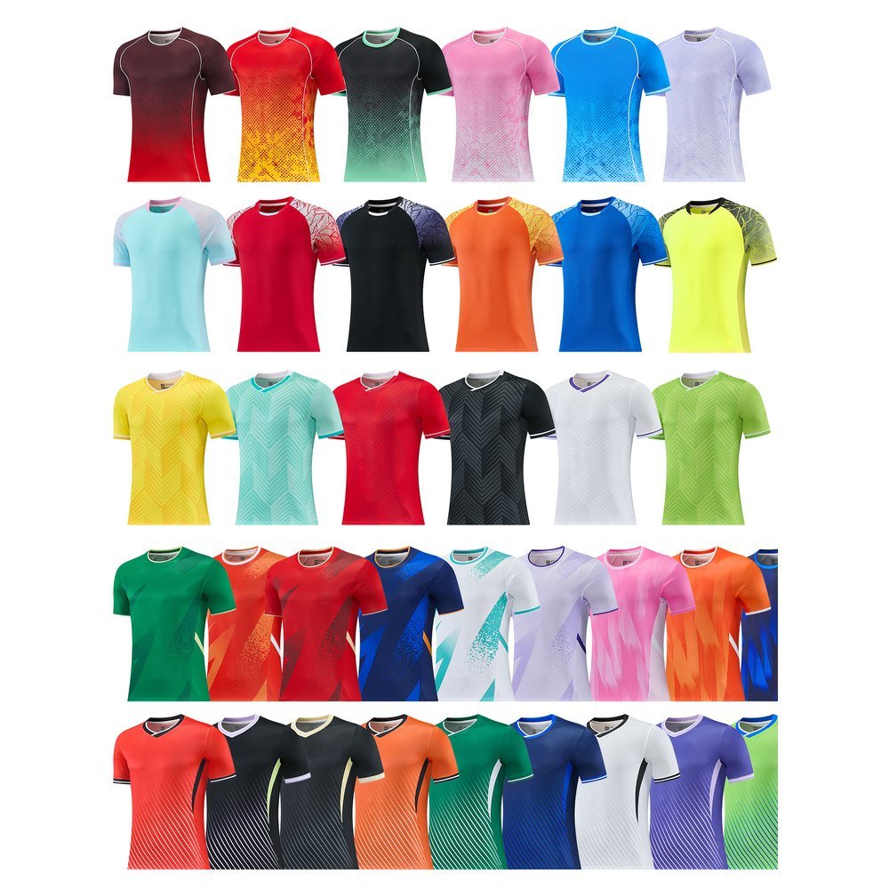 Multiple teamwear jersey color options for custom sports jersey selection