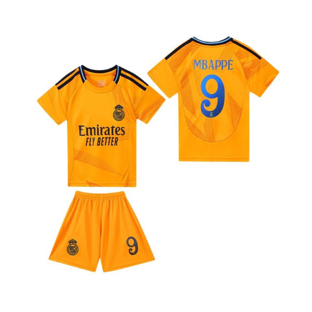 Kids football jersey set with player name and number print