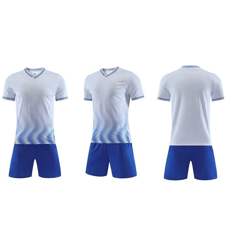 Soccer kit shown from front side and back for jersey size comparison