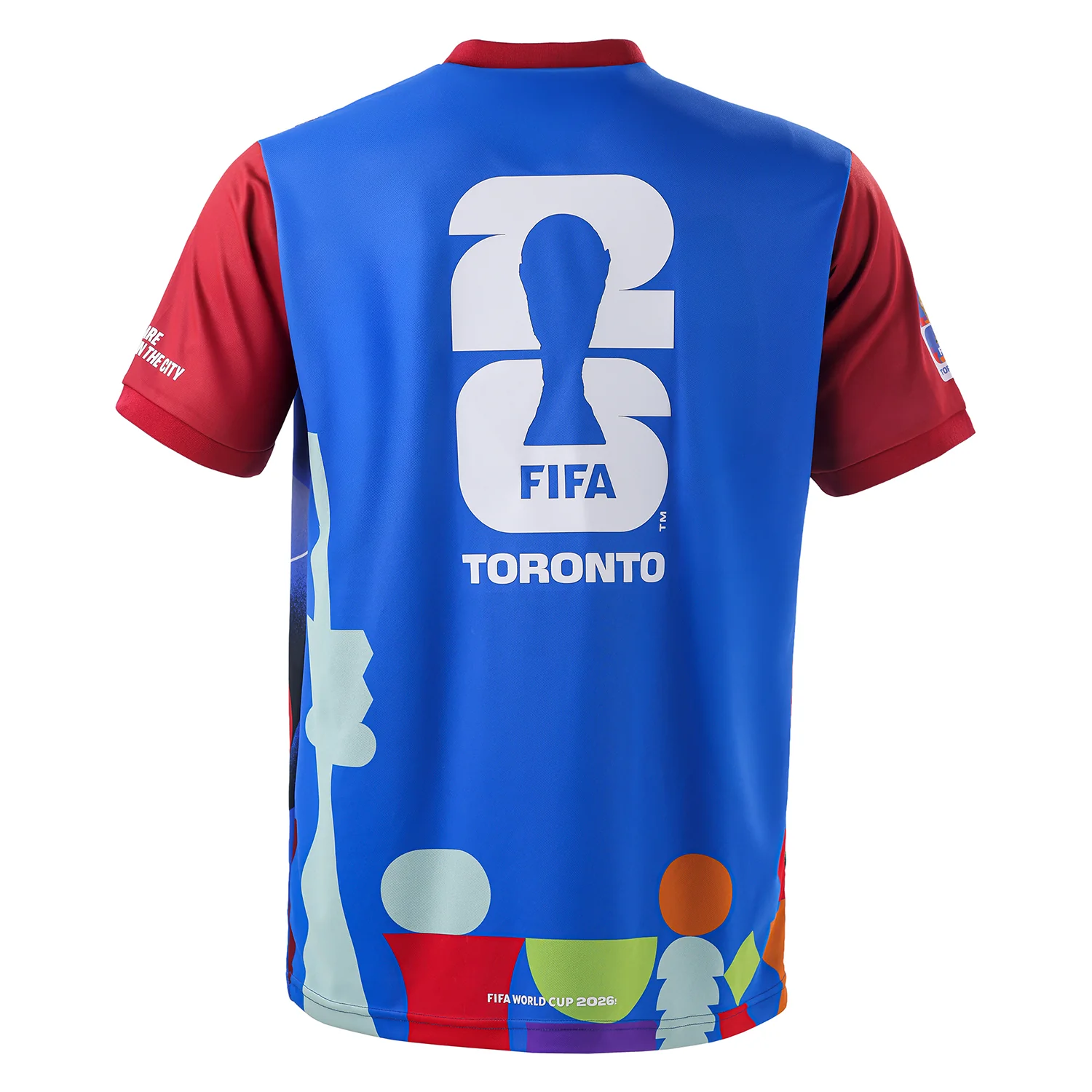 Blue 2026 tournament host city jersey shown from the back