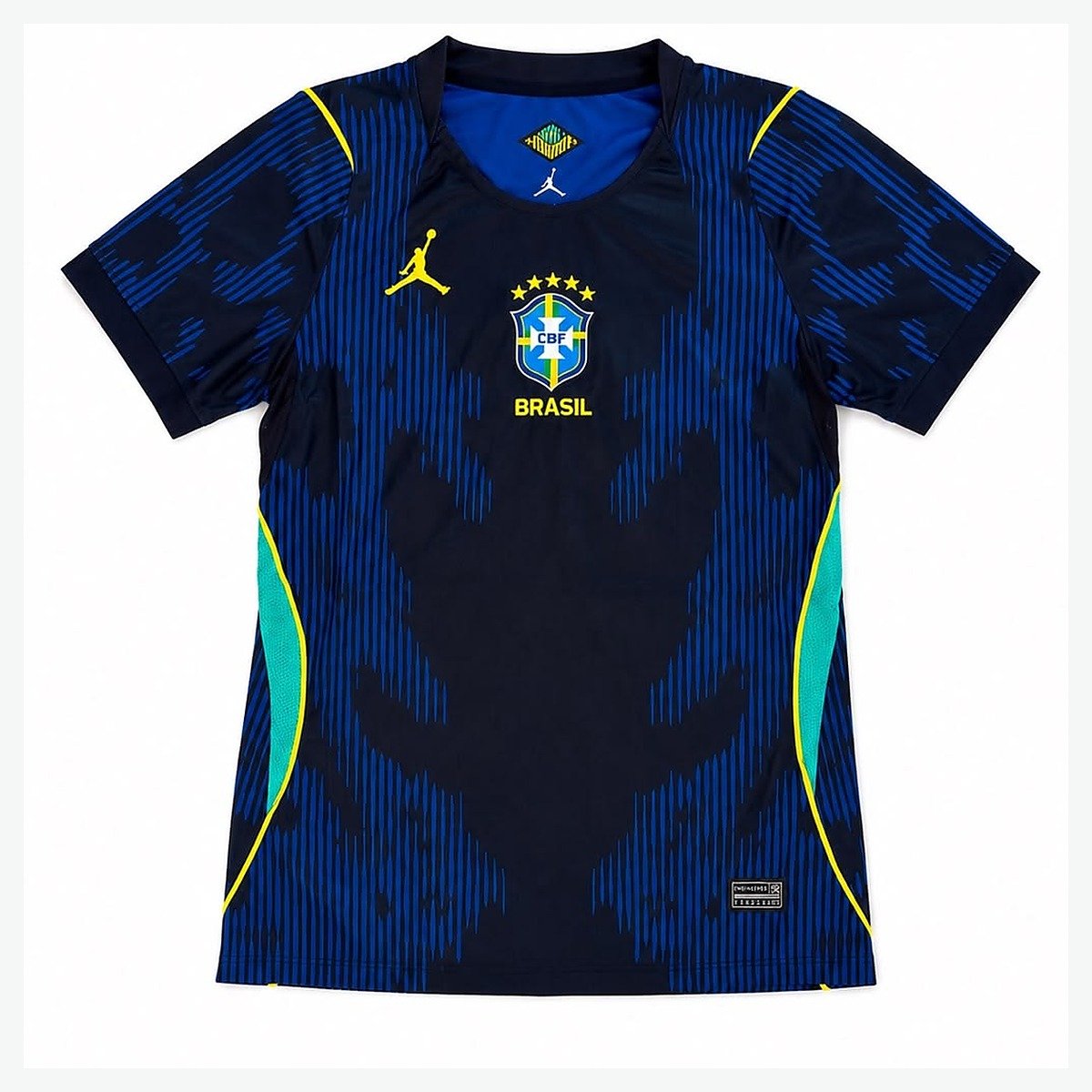 Brazil 2026 blue away soccer jersey front view