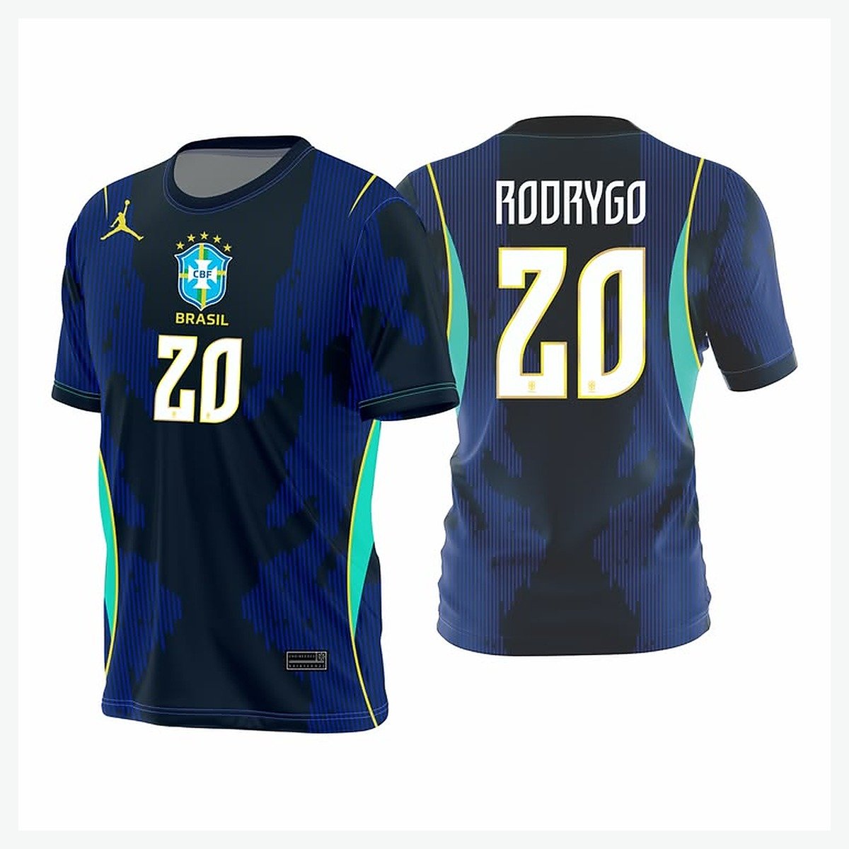 Brazil 2026 Rodrygo jersey front and back comparison
