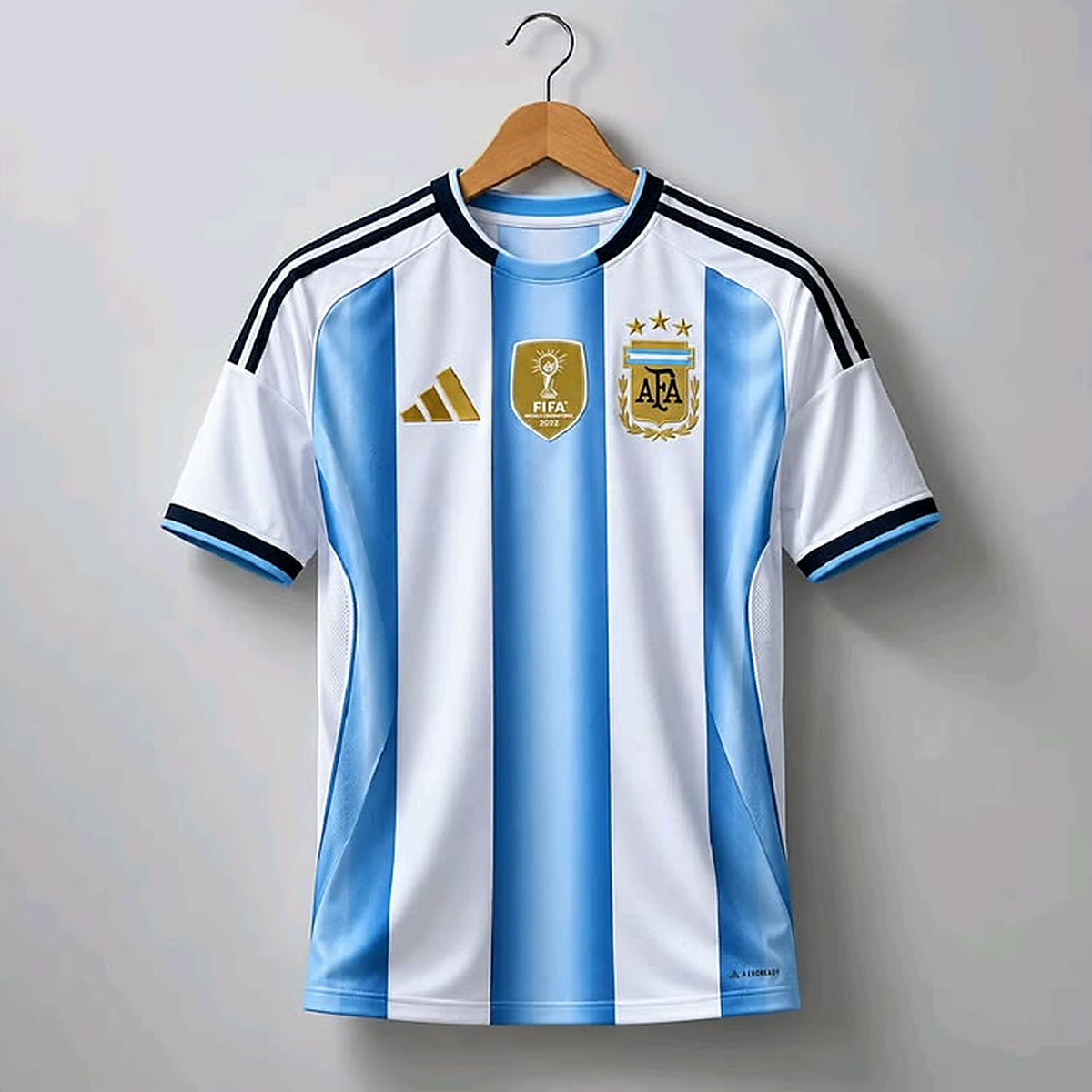Argentina 2026 home jersey on a hanger