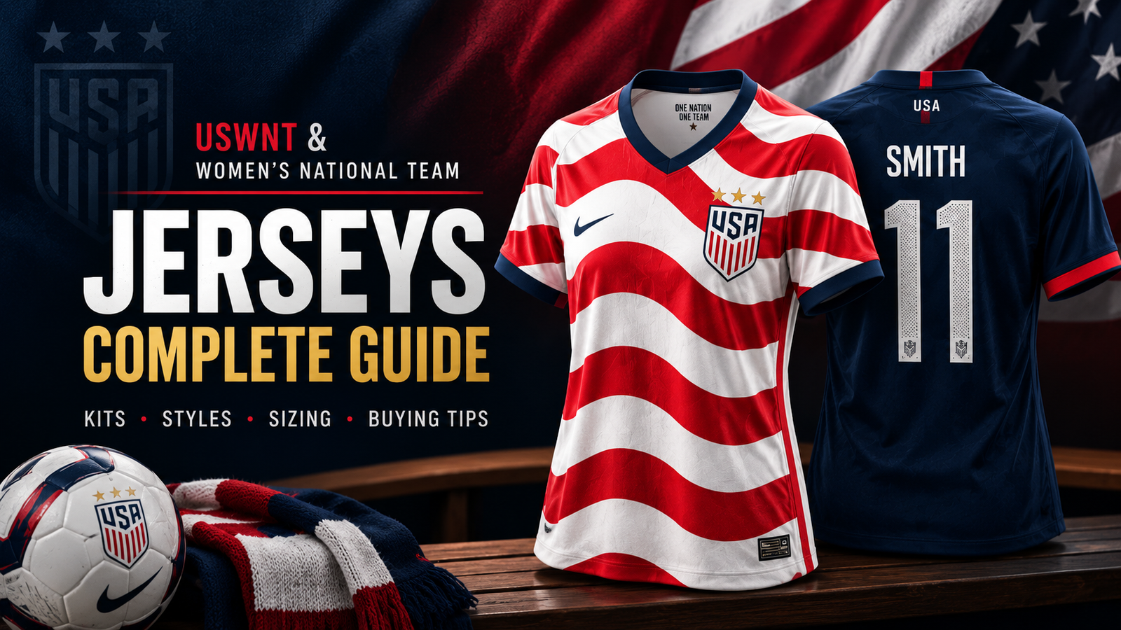 USWNT & Women's National Team Jerseys Complete Guide — Everything You Need to Know About the 2026 Kit, with 2026 kits, 4 stars, prices, sizing